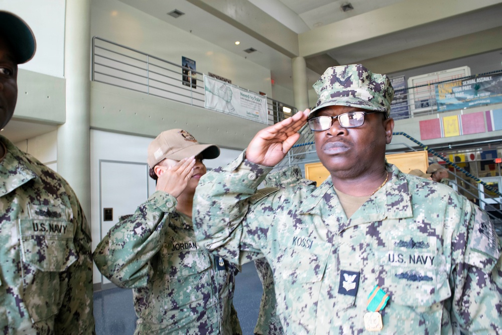 Navy Reserve Center Miami Honors Retiring Sailor LS1 Kokou Kossi