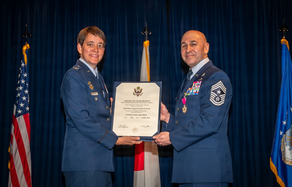 Yokota Honors Command Chief During Retirement Ceremony