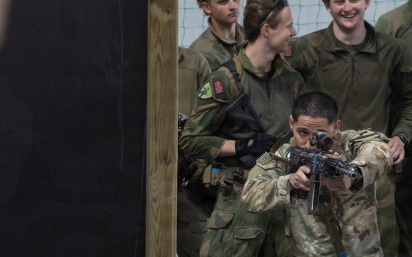 1st Battalion, 12th Cavalry Regiment train alongside Norwegians on close-quarters battle techniques