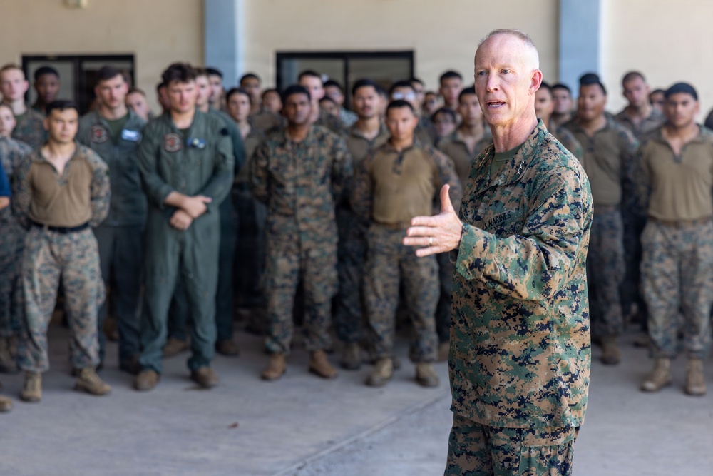 Balikatan 2026: MARFORPAC commander meets with MRF-D 26 Marines