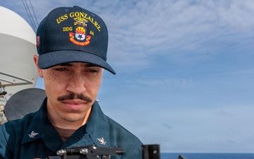 Quartermaster aboard USS Gonzalez (DDG 66)