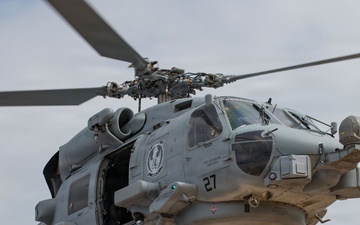 HSM 79 heliciopter landings aboard Spanish Armada ship Castilla (L-52)