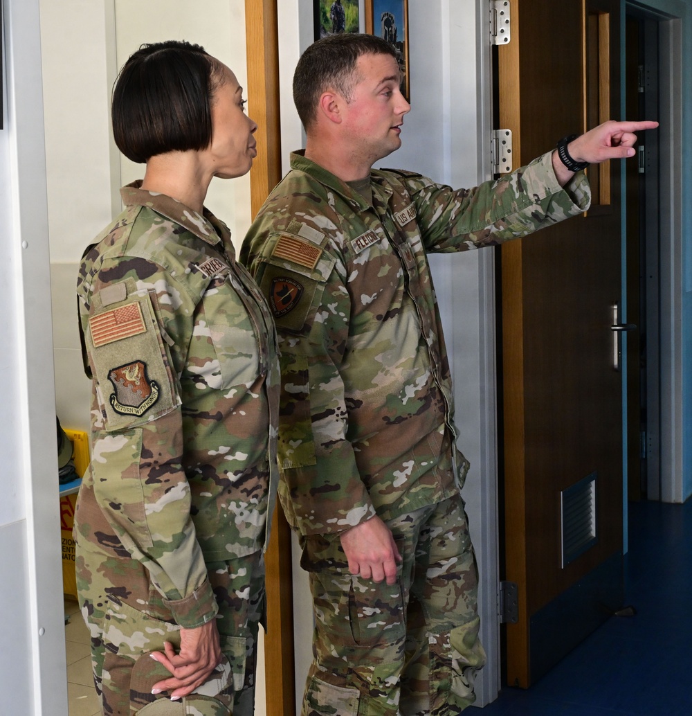 Aviano AB Wing chief tours K9 Unit