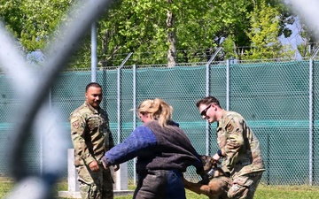Aviano AB Wing chief tours K9 Unit