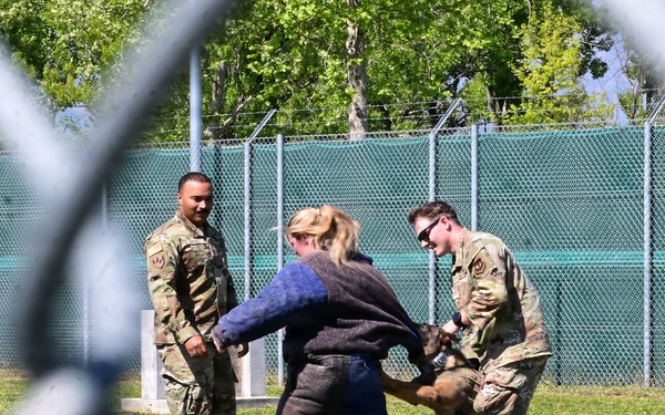 Aviano AB Wing chief tours K9 Unit