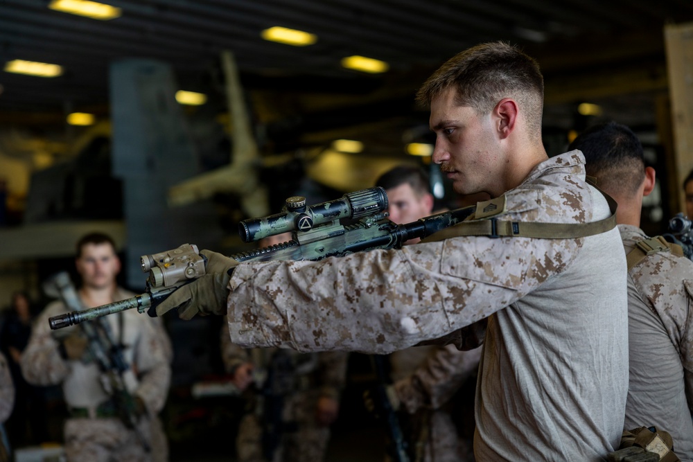 11th MEU Marines, Sailors Conduct Close Quarter Tactics Drills Aboard USS Boxer