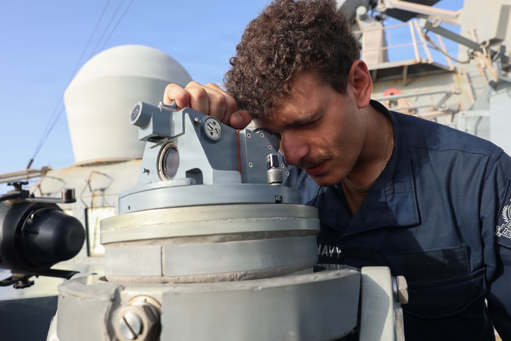 USS Thomas Hudner (DDG 116) Sailor Stands Watch