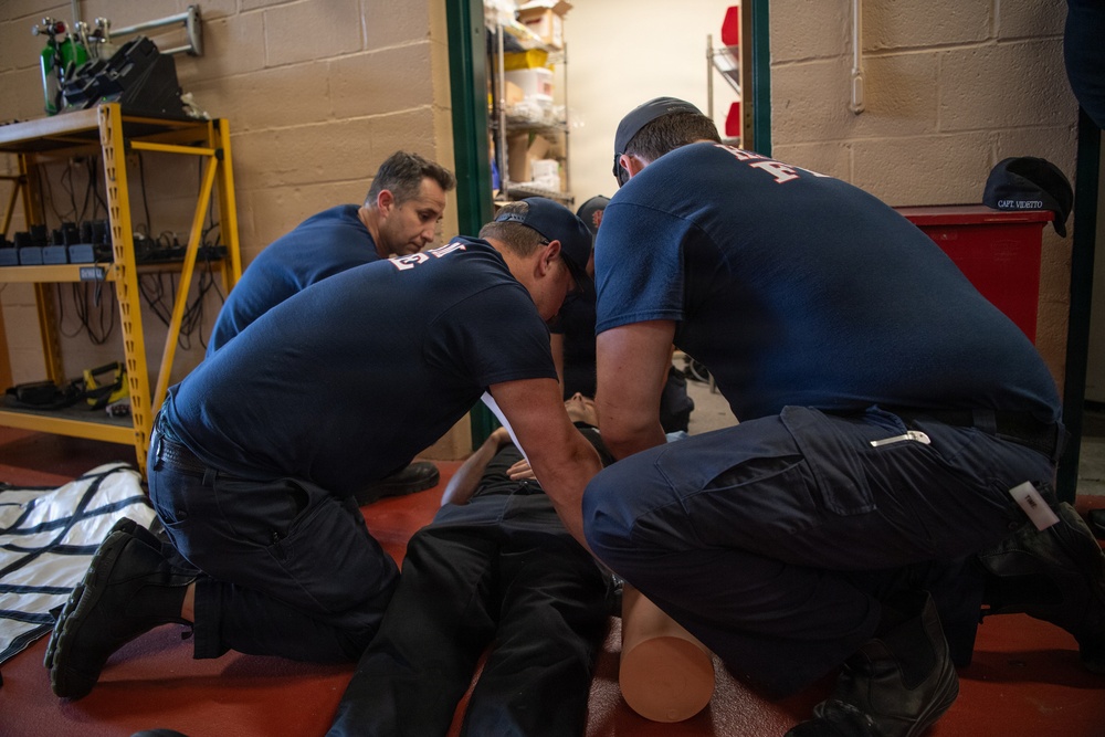 Hanscom fire fighters receive Tactical Emergency Casualty Care training