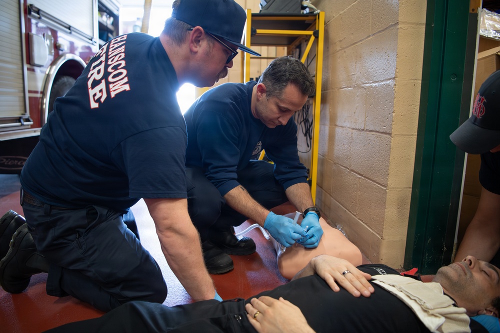 Hanscom fire fighters receive Tactical Emergency Casualty Care training