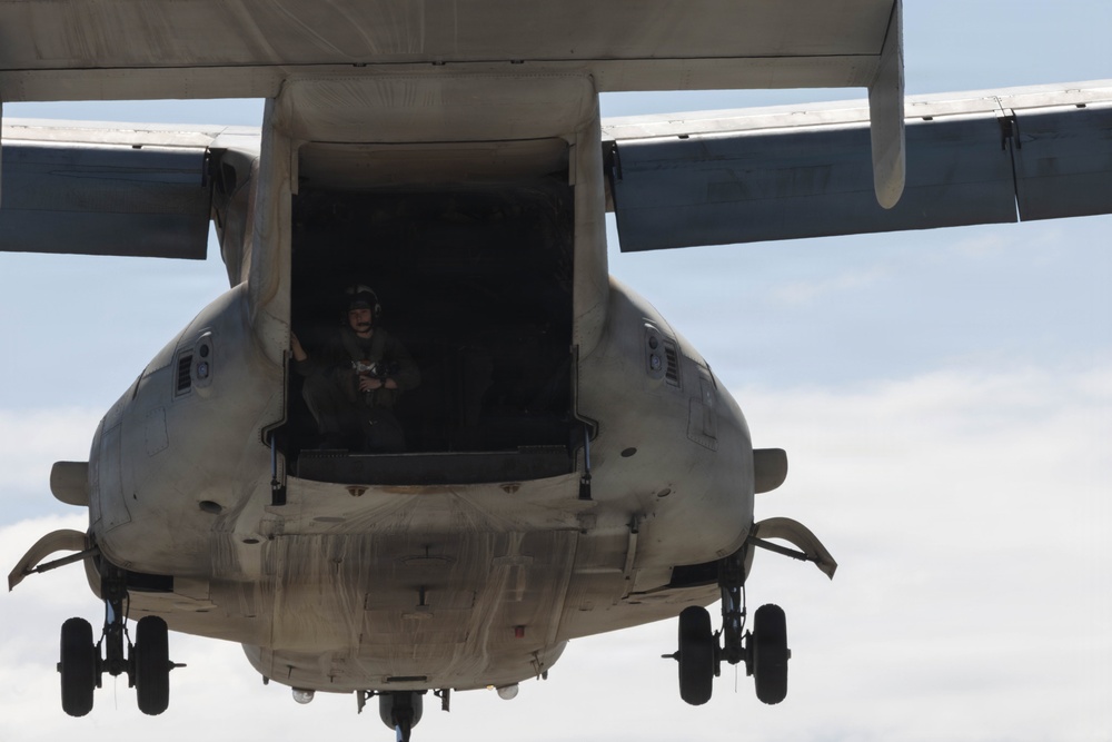 Marines coordinate simulated MV-22B Osprey CASEVAC