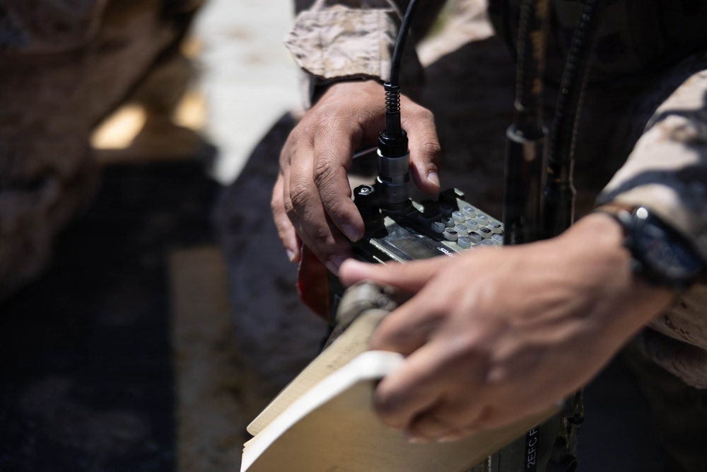 Marines coordinate simulated MV-22B Osprey CASEVAC
