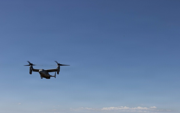 Marines coordinate simulated MV-22B Osprey CASEVAC