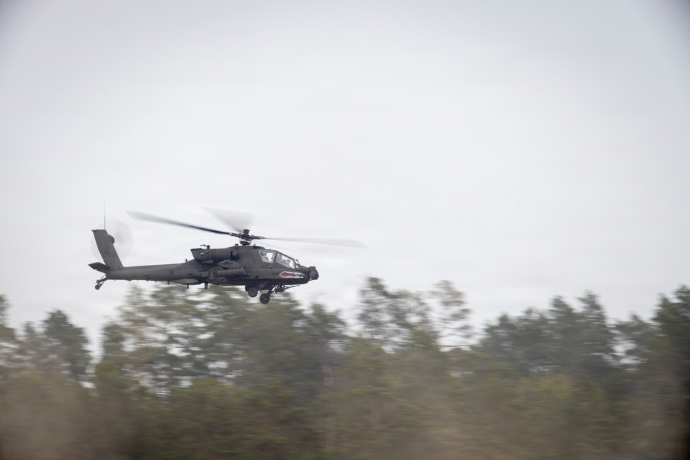12th Combat Aviation Brigade conducts a live-fire exercise with 2nd Cavalry Regiment during Saber Strike in Poland