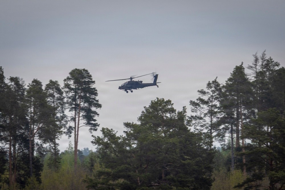 12th Combat Aviation Brigade conducts a live-fire exercise with 2nd Cavalry Regiment during Saber Strike in Poland