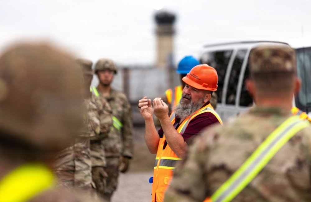 1st Armored Division vehicles and equipment rolling in to support Cadet Summer Training