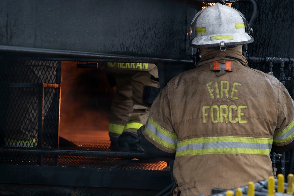 179th Cyberspace Wing Fire Department participates in live-fire training