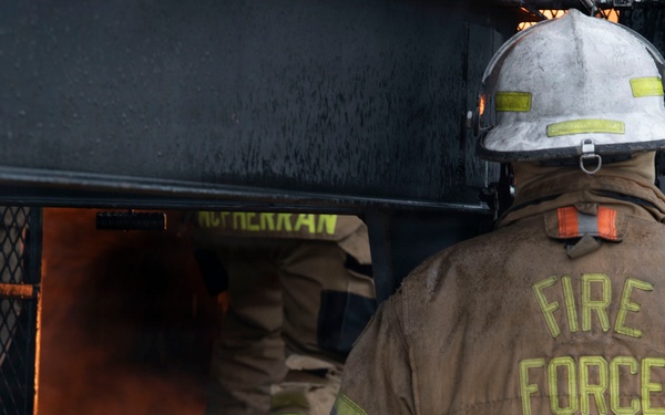 179th Cyberspace Wing Fire Department participates in live-fire training