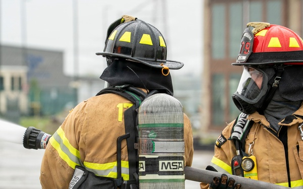 179th Cyberspace Wing Fire Department participates in live-fire training