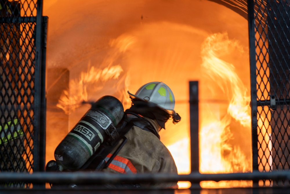 179th Cyberspace Wing Fire Department participates in live-fire training