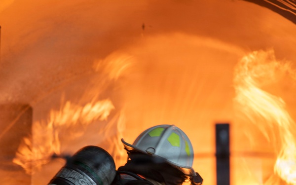 179th Cyberspace Wing Fire Department participates in live-fire training