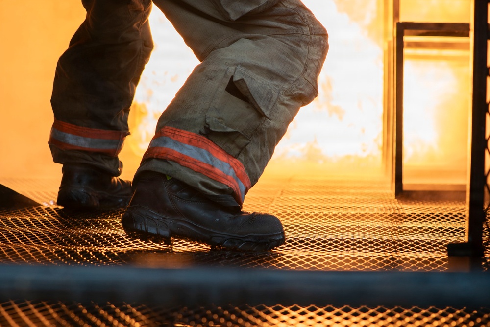 179th Cyberspace Wing Fire Department participates in live-fire training