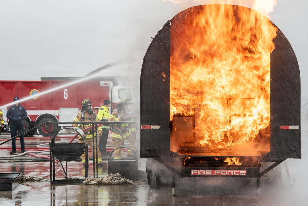 179th Cyberspace Wing Fire Department participates in live-fire training