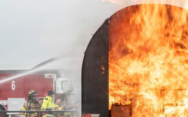 179th Cyberspace Wing Fire Department participates in live-fire training