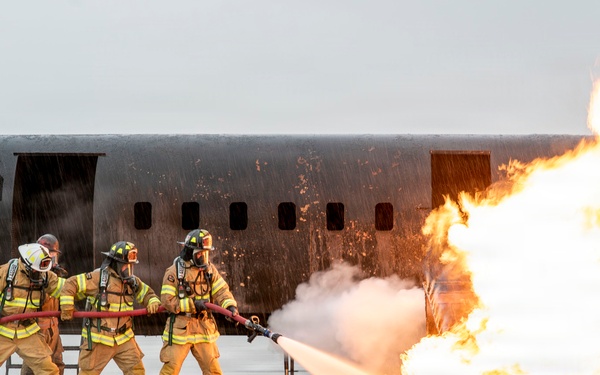 179th Cyberspace Wing Fire Department participates in live-fire training