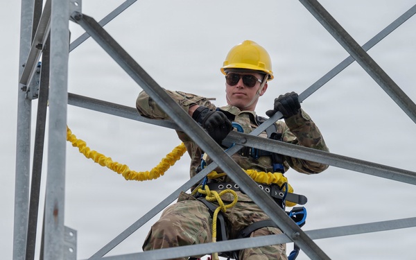 Engineering Installation Airmen sharpen skills with tower-climbing training