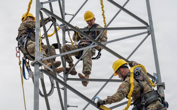 Engineering Installation Airmen sharpen skills with tower-climbing training