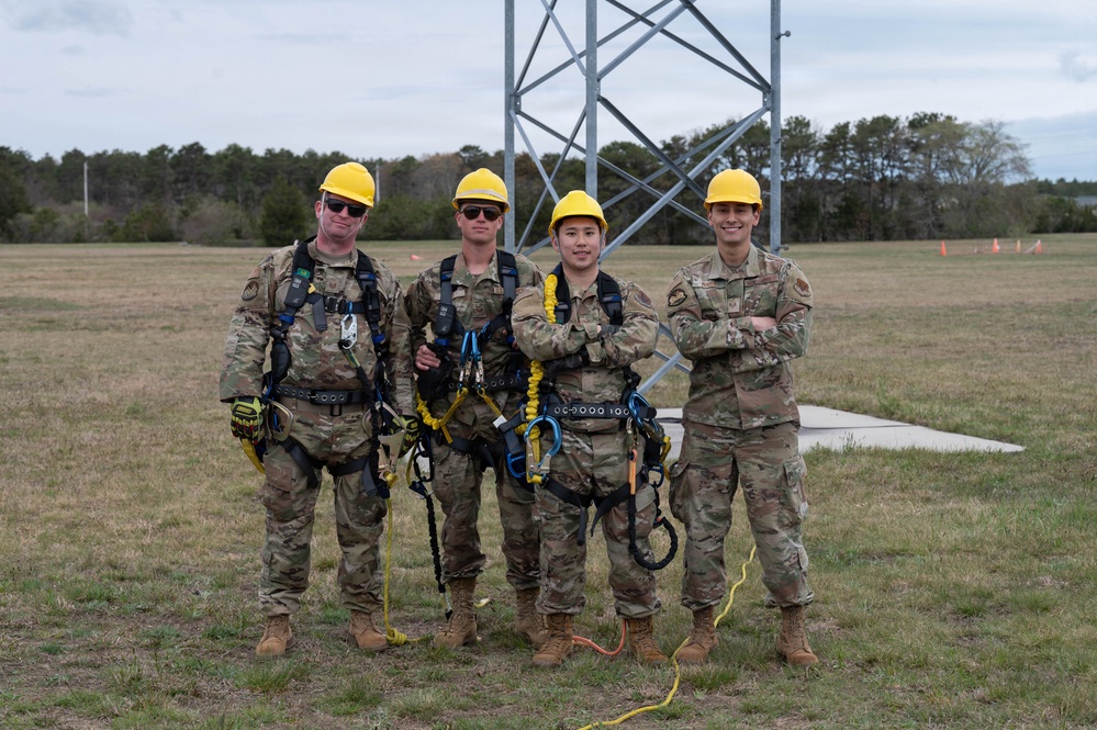 Engineering Installation Airmen sharpen skills with tower-climbing training
