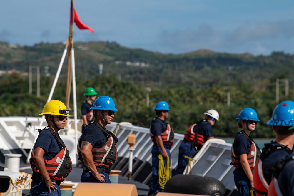 USCGC Midgett (WMSL 757) arrives at Naval Base Guam for scheduled port visit