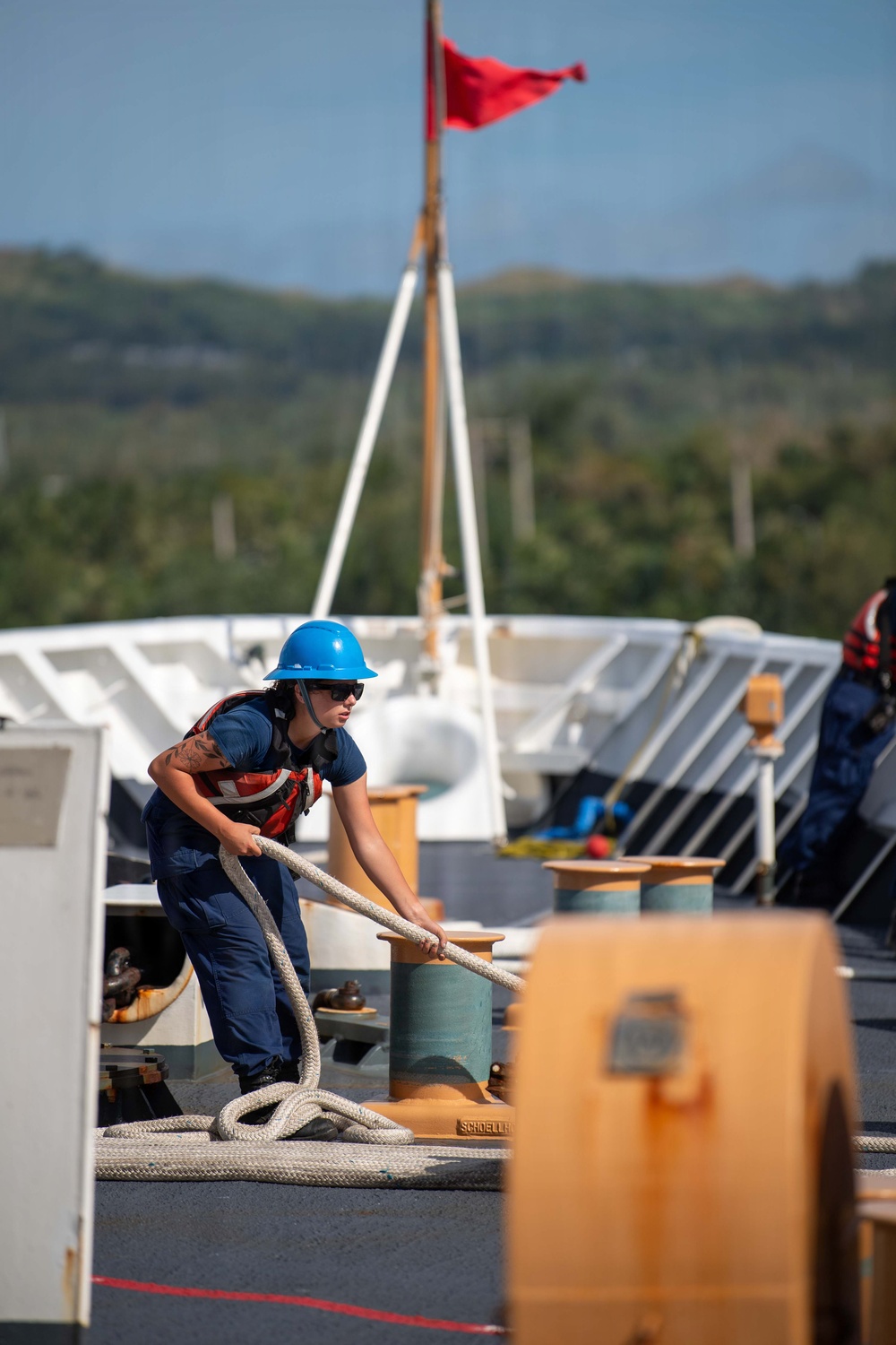 USCGC Midgett (WMSL 757) arrives at Naval Base Guam for scheduled port visit