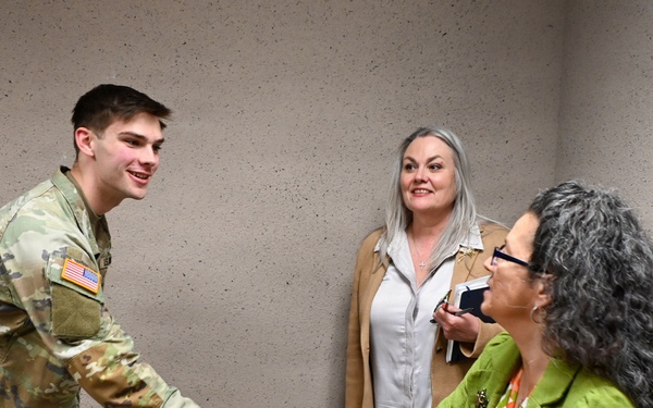 Senior leader spouses tour Fort Leavenworth Single Soldier Quarters and historic home