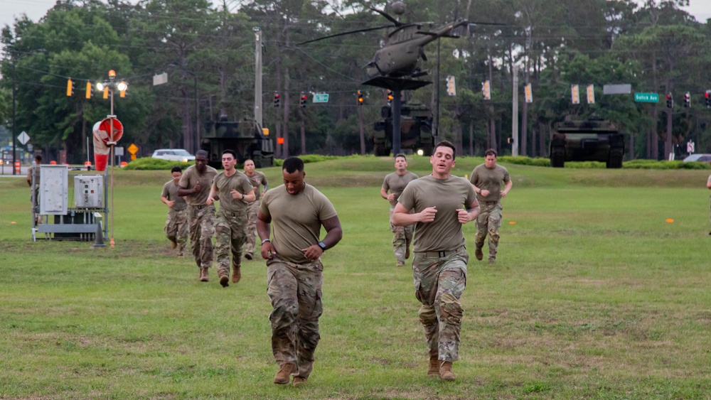 Dogface Soldiers conduct leader-focused physical training