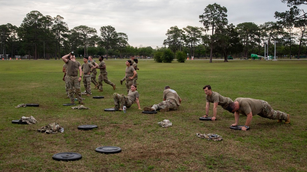 Dogface Soldiers conduct leader-focused physical training