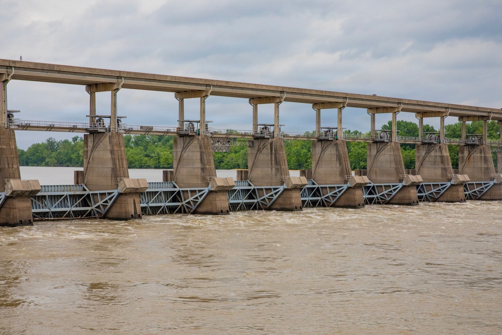 James W. Trimble Lock and Dam supports navigation on the MKARNS