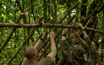 U.S. military and Panamanian partners conduct jungle survival training in Panama