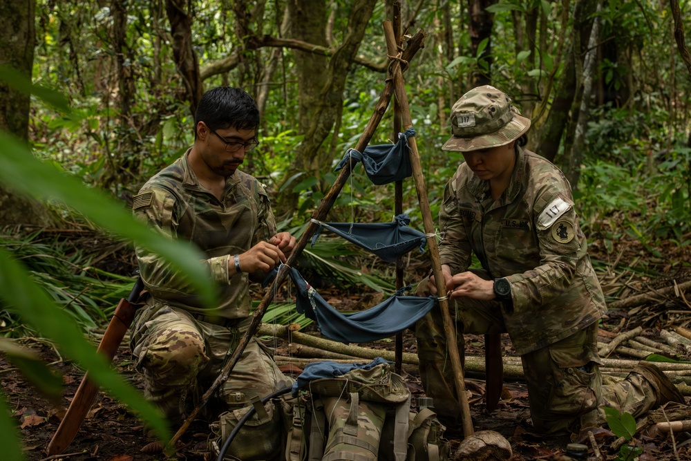 U.S. military and Panamanian partners conduct jungle survival training in Panama