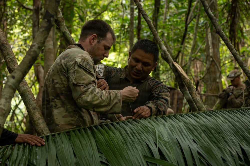 U.S. military and Panamanian partners conduct jungle survival training in Panama