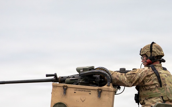 U.S. Soldiers in 2d Cavalry Regiment participate in a live fire exercise for Saber Strike 2026