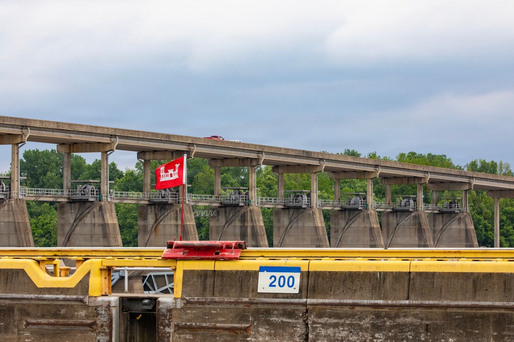 James W. Trimble Lock and Dam supports navigation on the MKARNS