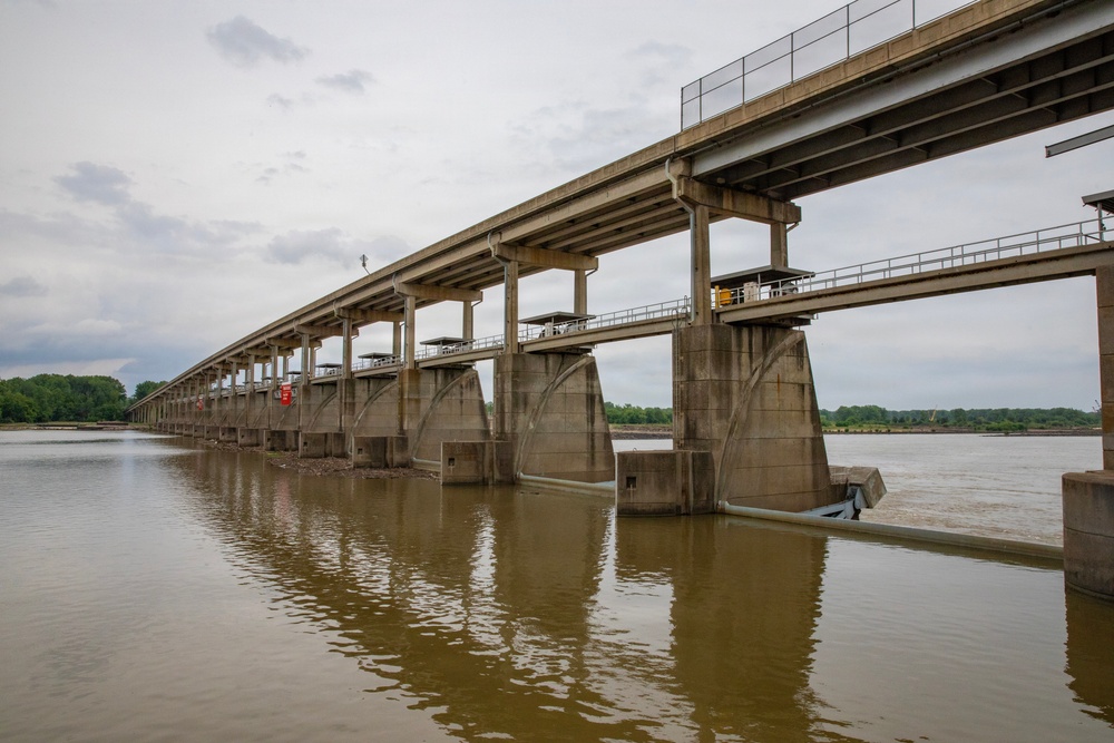 James W. Trimble Lock and Dam supports navigation on the MKARNS