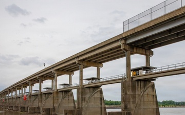 James W. Trimble Lock and Dam supports navigation on the MKARNS