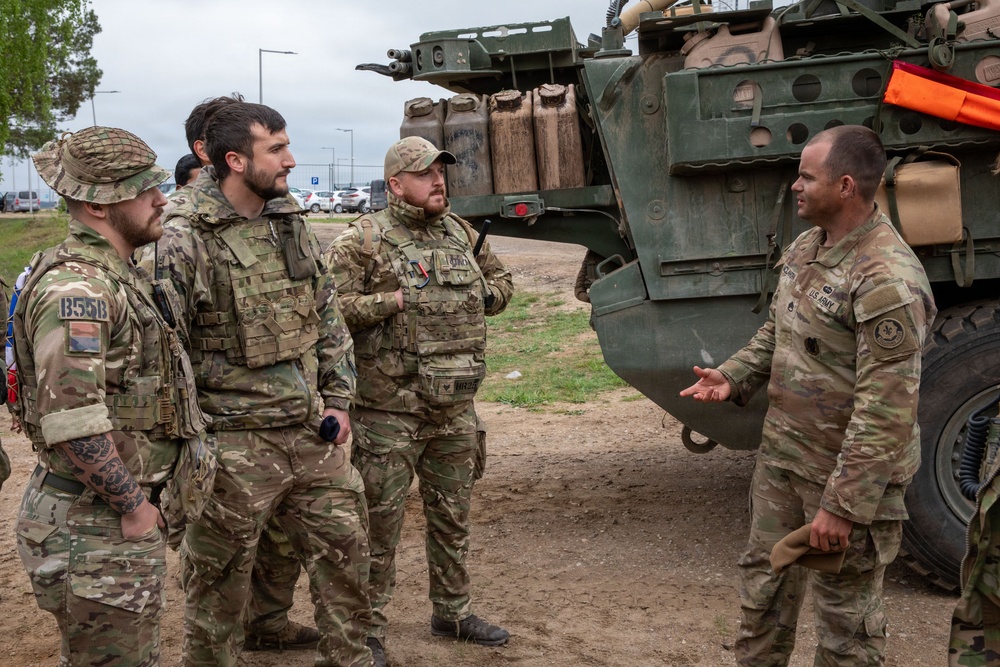 U.S. Soldiers in 2d Cavalry Regiment participate in a live fire exercise for Saber Strike 2026