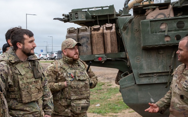 U.S. Soldiers in 2d Cavalry Regiment participate in a live fire exercise for Saber Strike 2026