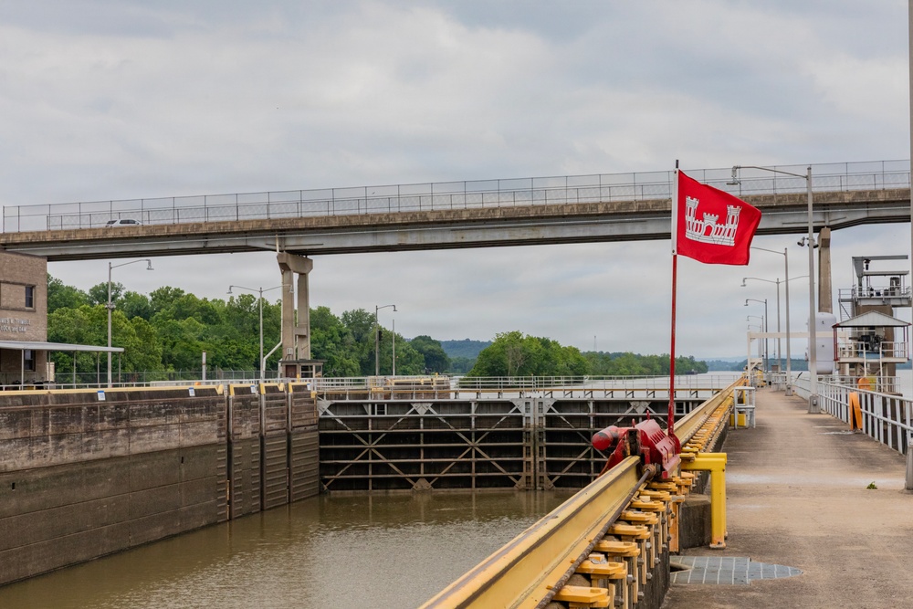 James W. Trimble Lock and Dam supports navigation on the MKARNS