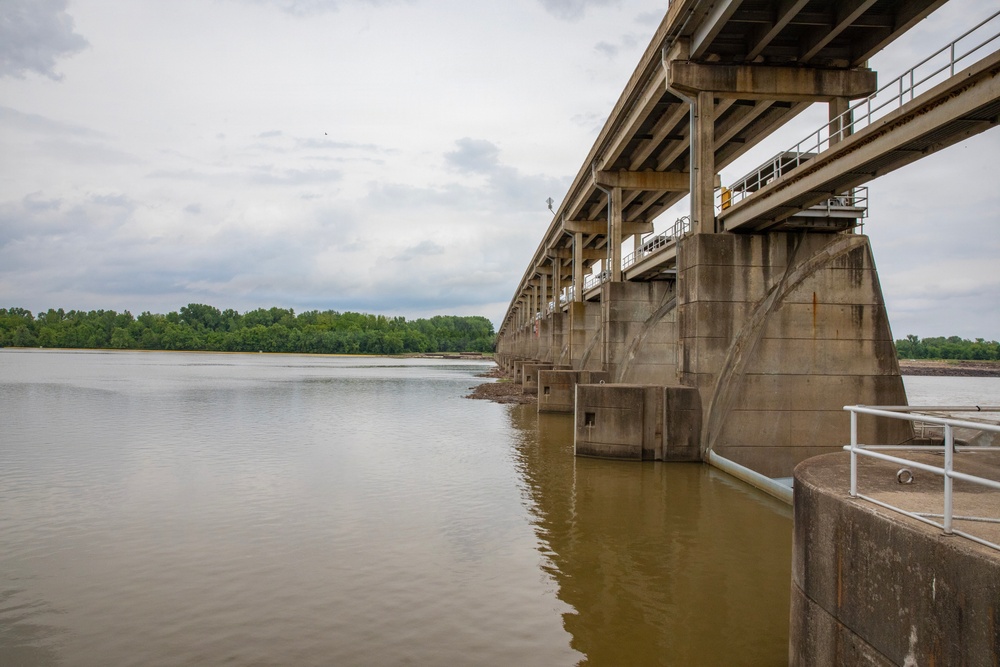 James W. Trimble Lock and Dam supports navigation on the MKARNS