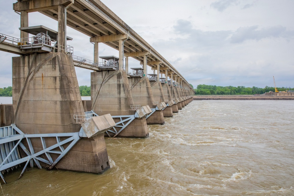 James W. Trimble Lock and Dam supports navigation on the MKARNS