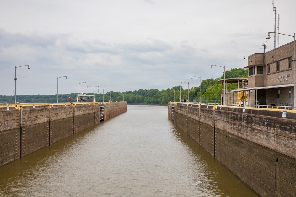James W. Trimble Lock and Dam supports navigation on the MKARNS